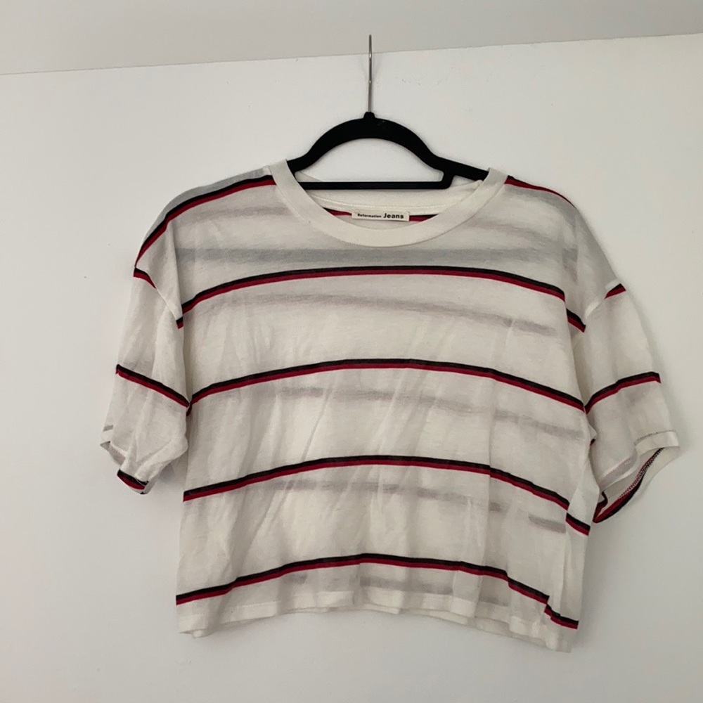 Reformation stripped tshirt